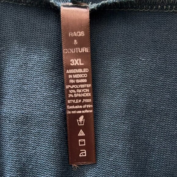 TURQUOISE RAGS & COUTURE CARDIGAN - Picture 3 of 4